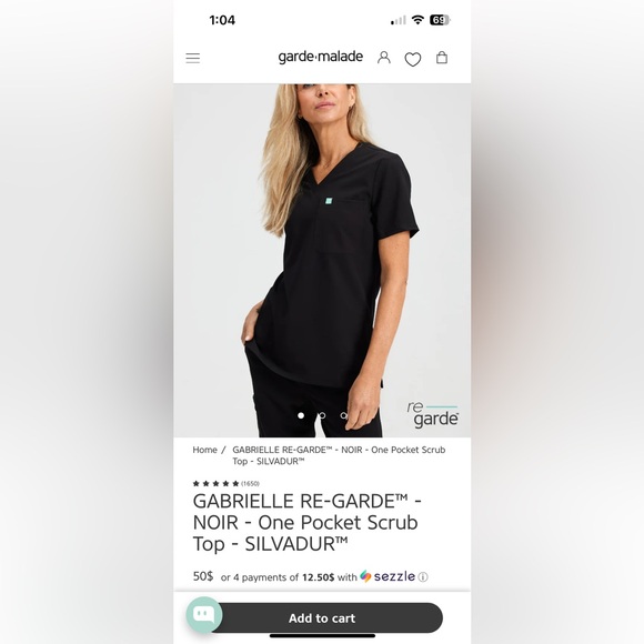 Garde Malade-Scrub Top - Picture 3 of 3